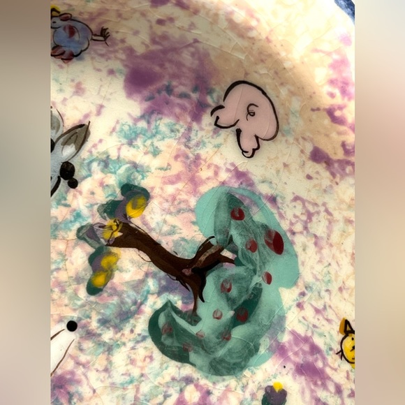 Lesal Ceramics Lisa Lindberg Van Northwick Studio Art Pottery Farm Animals Tray - Picture 10 of 11